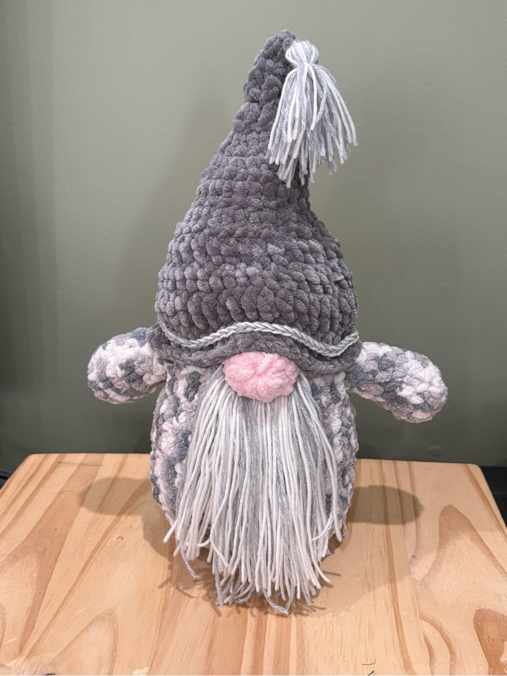 Yarn Grey Gnome - Handmade new